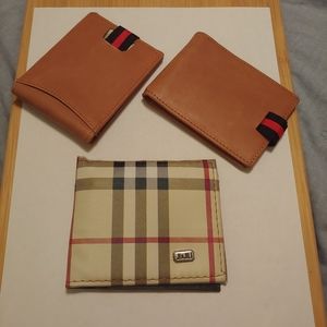 3/$15 Lot of 3 Men's wallets leather fashion